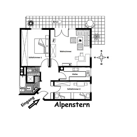 Alpenstern- Sommer Hoernerbahnen Kostenlos Appartement Bolsterlang