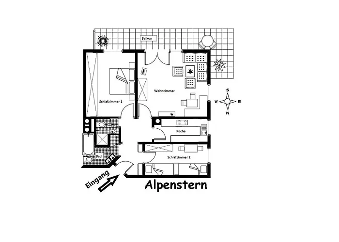 Haus Bergidyll 3-raum-wohnung Alpenstern 公寓 博尔斯特尔朗